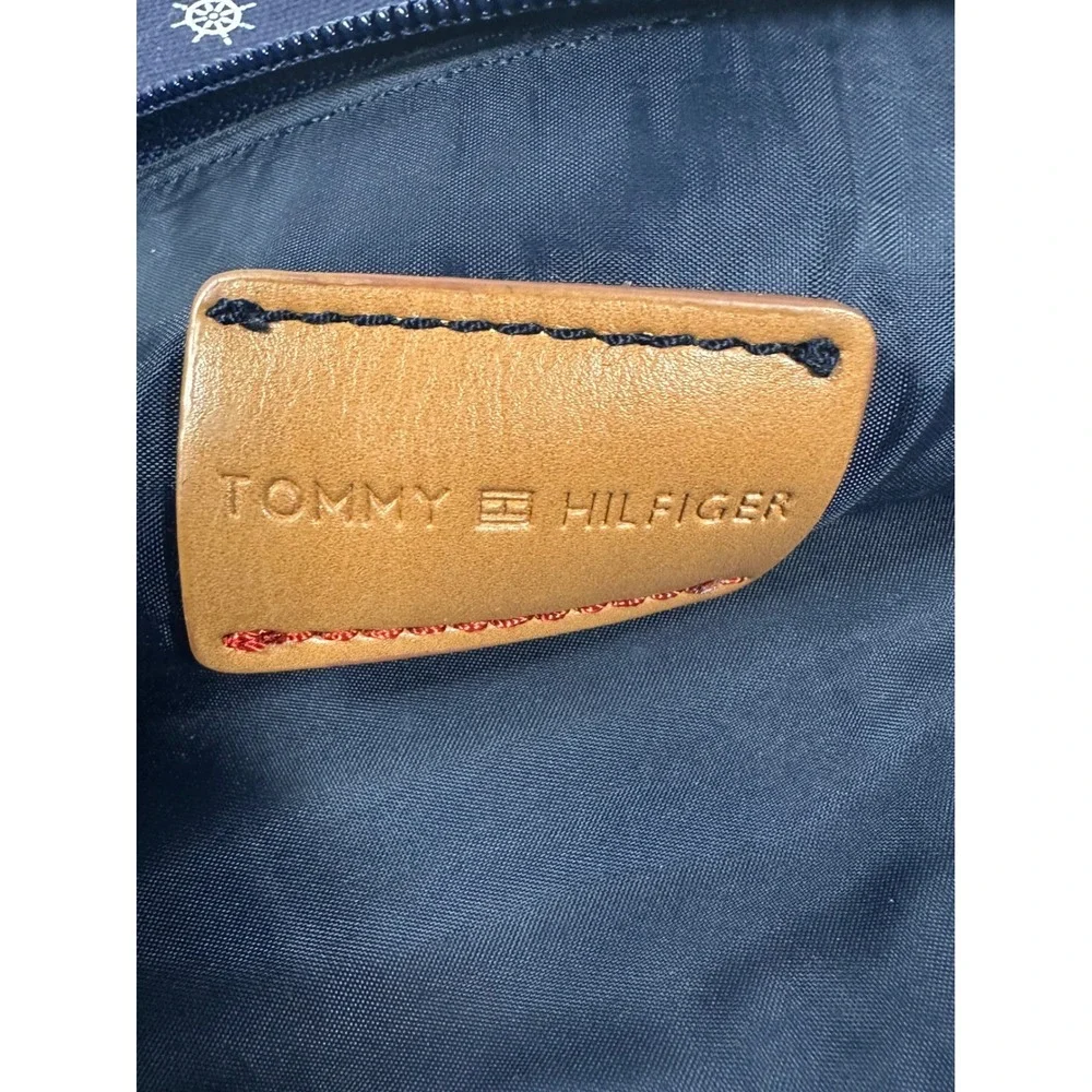 Tommy‎ Hilfiger Navy Blue Anchor Print Wristlet Pouch Purse Bag